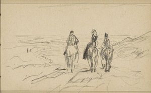 Tre ryttere i sanddynene av Anton Mauve