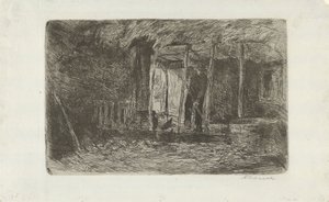 Høyfjøs av Anton Mauve