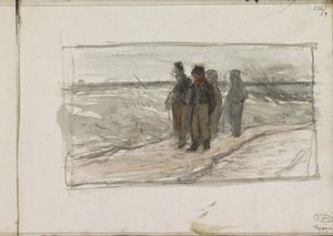 Fire menn på sti av Anton Mauve