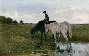 Vanningshester, 1871, 1912. av Anton Mauve