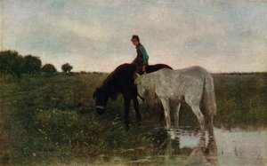 Vanningshester, 1871, 1913 av Anton Mauve
