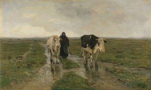 Beiting. Sannsynligvis 1880-tallet av Anton Mauve
