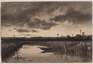 Landskap med en elv av Anton Melbye