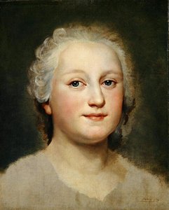 Portrait Study of a Lady (olje på lerret på blyplate) av Anton Raphael Mengs