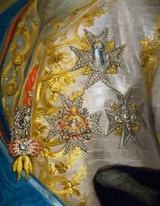 Portrett av Don Luis Antonio Jaime de Bourbon, av Anton Raphael Mengs, detalj, cirka 1774, olje på lerret av Anton Raphael Mengs