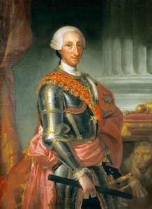 Portrett av kong Charles III av Spania, av Anton Raphael Mengs, cirka 1765, olje på lerret av Anton Raphael Mengs