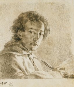 Portrett av kunstneren, 1750 av Anton Raphael Mengs