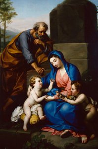 Den hellige familie med spedbarnet Døperen Johannes av Anton Raphael Mengs