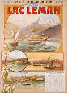 Plakatreklame Lac Leman (Genfersjøen), Sveits