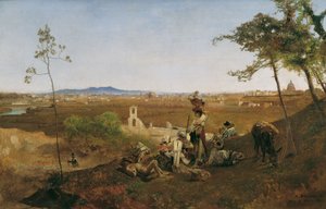 Utsikt over Roma fra Monte Mario av Anton Romako