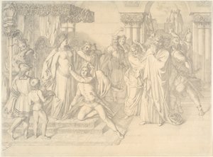 Singers Contest på Wartburg, ca. 1853. av Anton Romako
