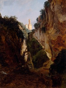 Rocky Gorge i Sorrento, av Anton Sminck Pitloo (1791-1837), Nederland, 1900-tallet