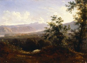 Utsikt over Sorrento fra Kapp (olje på lerret)