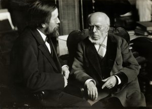 A. v. Menzel i. leiligheten hans m. A. v. Werner av Anton Alexander von Werner