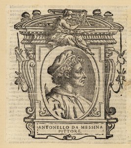 Portrett av Anthony av Messina, italiensk maler fra Messina, Sicilia, fra den italienske renessansen, ca. 1430-1479 av Antonello da (after) Messina