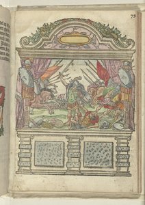 Allegorisk representasjon på scenen på hjørnet av Grote Markt, 1578 av Antoni van Leest