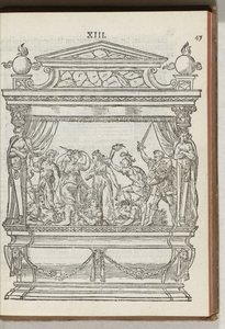 Andre dekorerte stillas med scene: prinsen jager bort krig og splid, 1577 av Antoni van Leest