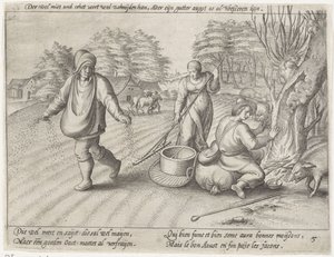 Så på jorden Dyrking av korn (serietittel) av Antonie Wierix (II) (possibly)