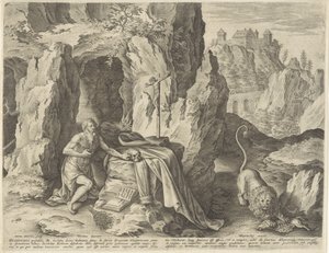 Saint Hieronymus som en angrende i ørkenen