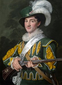 Alois Jelen (1801-1857) som Max i operaen Der Freischuetz av Carl Maria von Weber (1786-1826) - Antonin Machek (1775-1844). Olje på lerret av Antonin Machek