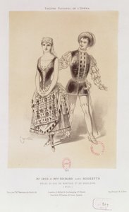 Mr. Ibos og frøken Richard som hertugen av Mantua og Magdalen i Rigoletto av Verdi, 1885