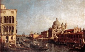 Utsikt over Saluttkirken i Venezia Maleri av verkstedet av Giovanni Antonio Canal dit il Canaletto (1697-1768) 1740-1750 Søn. 48x74 cm vene museo Correr av Antonio (studio of) Canaletto