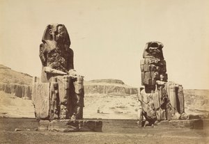 Kolossene av Memnon, Theben av Antonio Beato