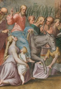 Apse, Antonio Campi, Jesu inngang til Jerusalem 1582-84, detalj