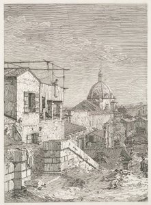 Visninger: Huset med inskripsjonen, 1735-1746. av Giovanni Antonio Canal