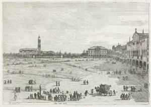 Utsikt: Prà della Valle, Padua, 1735-1746. av Giovanni Antonio Canal