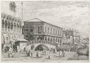 Utsikt: Fengselet, Venezia av Antonio Canaletto