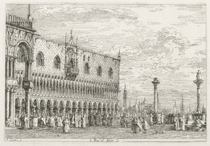 Visninger: Proklamasjonssteinen i Venezia, 1735-1746. av Giovanni Antonio Canal
