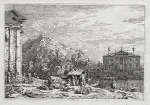 Utsikt over Venezia og omegn: A City Beyond a River av Antonio Canaletto