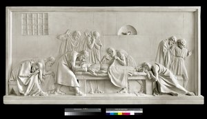 Crito lukker øynene til Sokrates, 1790-92 (gips) av Antonio Canova