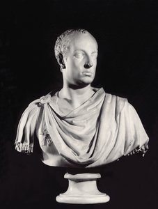 Portrett av den hellige romerske keiser Frans I (1708-65) (marmor) (se også 82132)