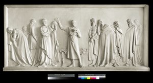 Sokrates drikker koppen med hemlock, 1787-90 (gips) av Antonio Canova