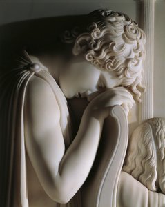 The Mourning of the Countess of Haro, av Antonio Canova (1757-1822), marmorrelieff av Antonio Canova