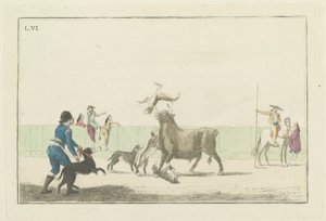 Plate VI, fra serien Collection of the Main Actions in a Bullfight av Antonio Carnicero