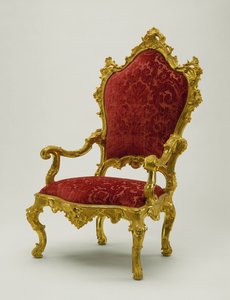 Lenestol, 1730-40 (valnøtt) av Antonio Corradini