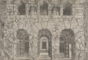 En grotte, ca. 1545. av Antonio Fantuzzi