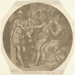 En mann som sier farvel til en kvinne, 1540-45. av Antonio Fantuzzi