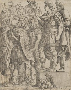 Keiseren henvender seg til soldatene sine, ca. 1542-45. av Antonio Fantuzzi