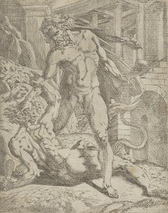 Hercules og Cacus, 1540-45. av Antonio Fantuzzi