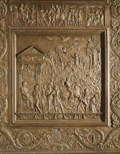 Martyrium of St. Paul, detalj fra den sentrale døren til basilikaen, dekorert 1439-45 (bronse) (se også 247330-247337)