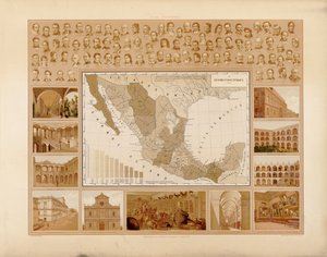 Atlas-malere er historisk fra De forente meksikanske stater. av Antonio García Cubas