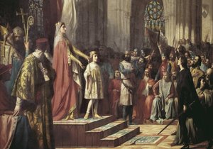 Maria de Molina presenterer sønnen sin til Valladolid Cortes. 1863 (olje på lerret)