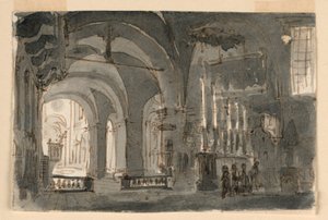 Den gamle katedralen i Brescia av Antonio Giuseppe Basoli