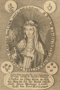 Saint Rose of Lima, 1668. av Antonio González de Acuña