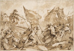 Jacopo Marcello regisserer angrepet på Gallipoli av Antonio Guardi