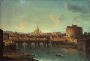 Tiberen, Roma, ser mot Castel Sant